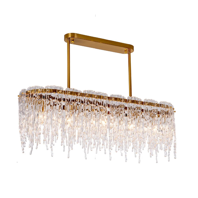 Modern Popular Fancy Luxury Rectangular Led Crystal Chandeliers For