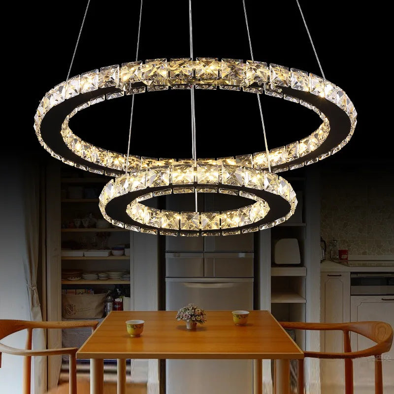 Round Bedroom Living Room Creative Hanging Lights Modern