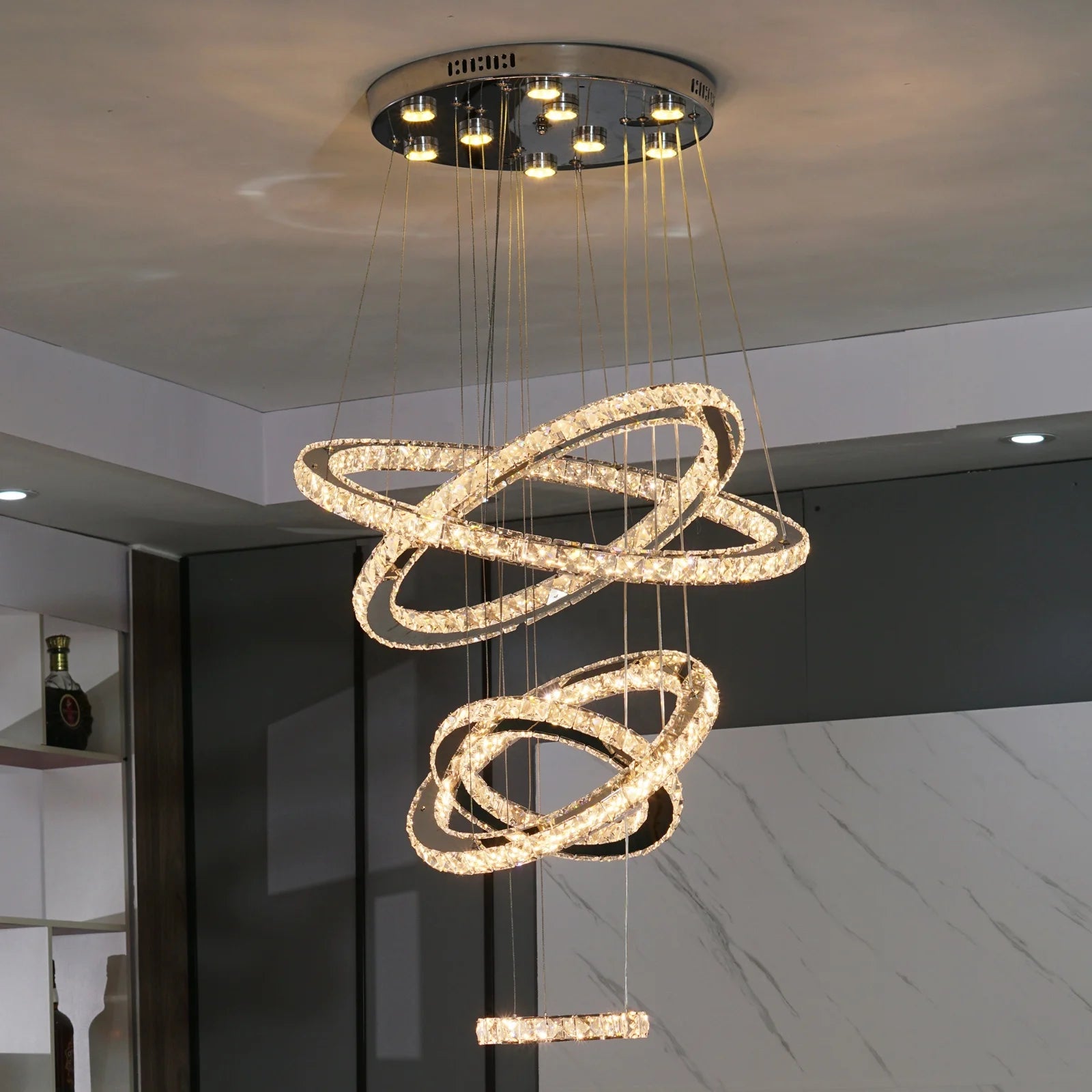2M Long Stairwell Chandeliers For High Ceiling