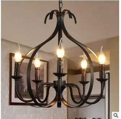 American retro candle chandelier restaurant coffee shop hotpot tea