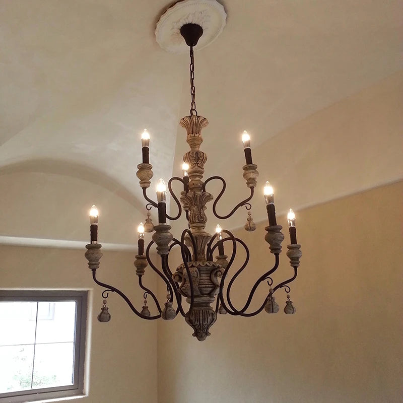 American Retro Chandeliers rustic traditional Nostalgic Iron Art