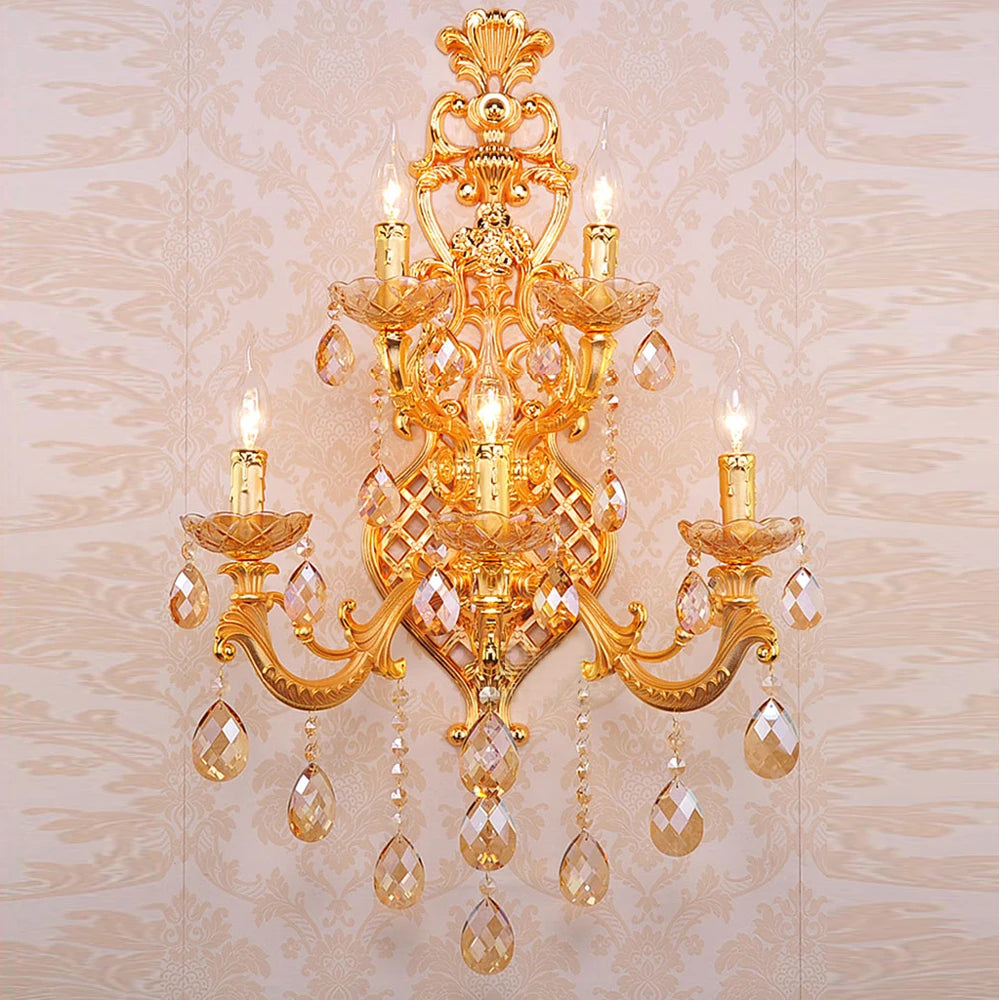 Bedside Wall Lamps for Bedrooms Luxury Decor Candles Mounted Wall Lamp