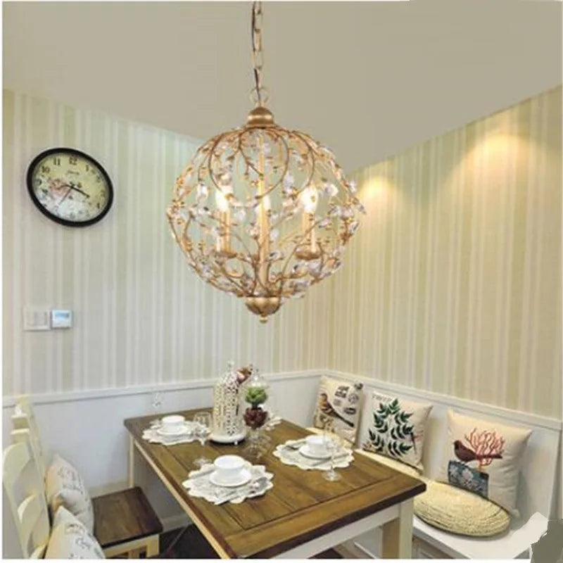 American Creative crystal Pendant Lights Nordic globe art crystal lamp