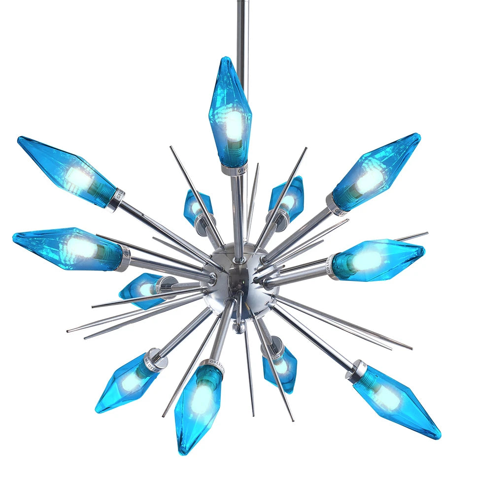 Blue Branch Chandeliers Modern Glass Ceiling Pendant Light Fixture for