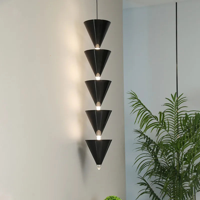 Bedroom bedside long line chandelier new modern simple corridor porch