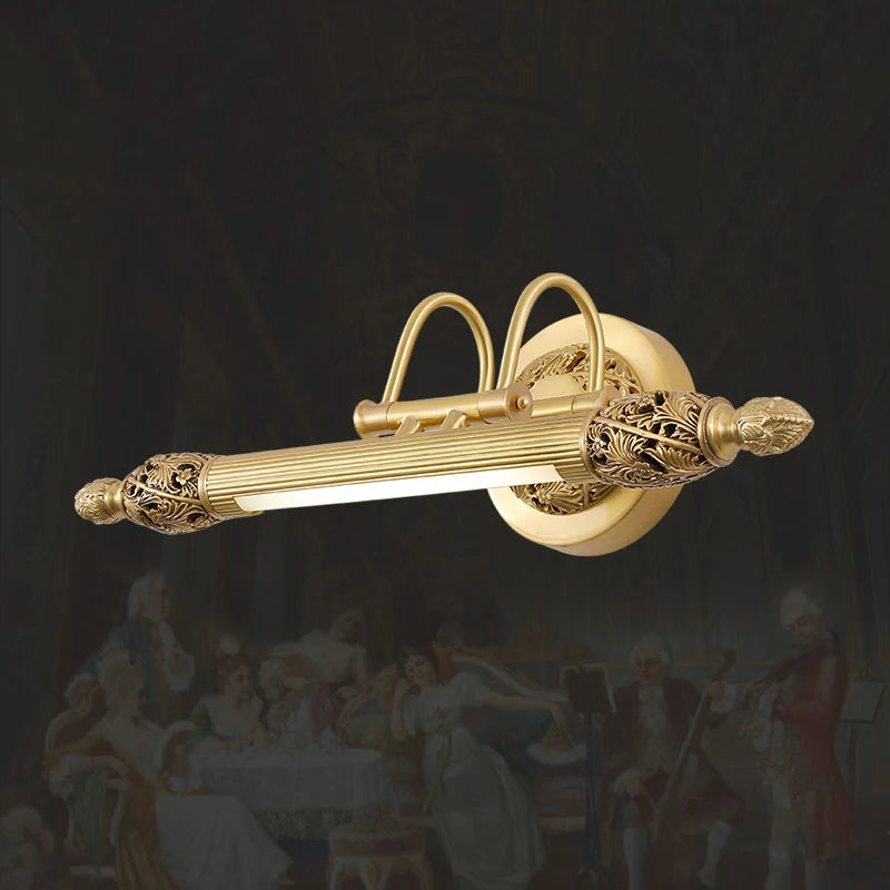 French Style Luxury Antique Brass Wall Sconce Light Hotel Corridor