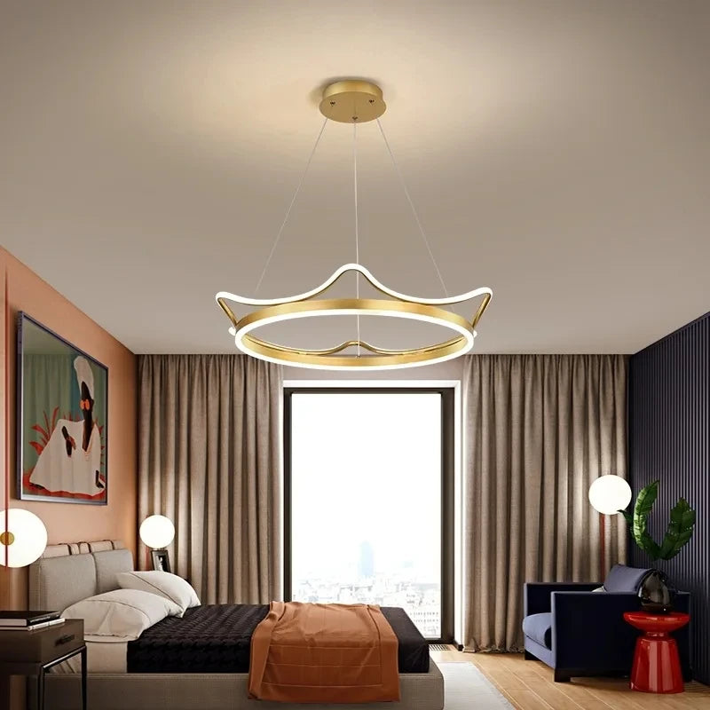 Bedroom chandeliers Children's room Nursery Crown Pendant light