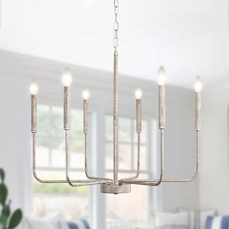American Country Retro Industrial Style Iron Chandelier Candle