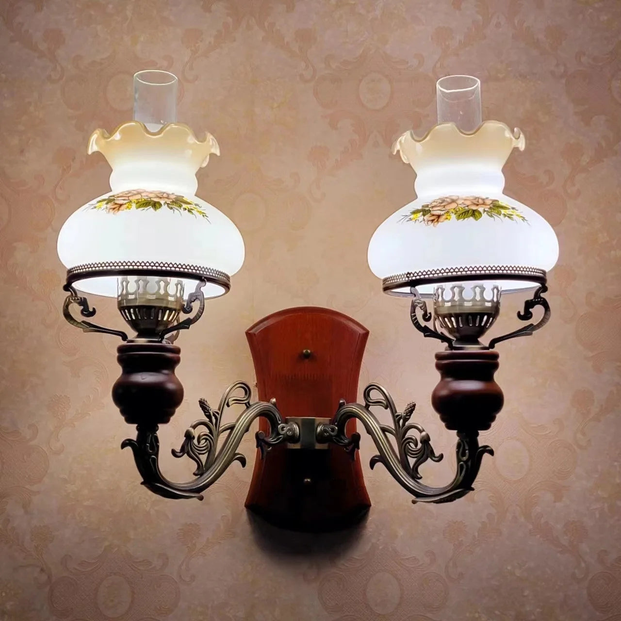 2 Heads LED Wall Lamp E14 Indoor Lighting For Bedroom Living Hall Room