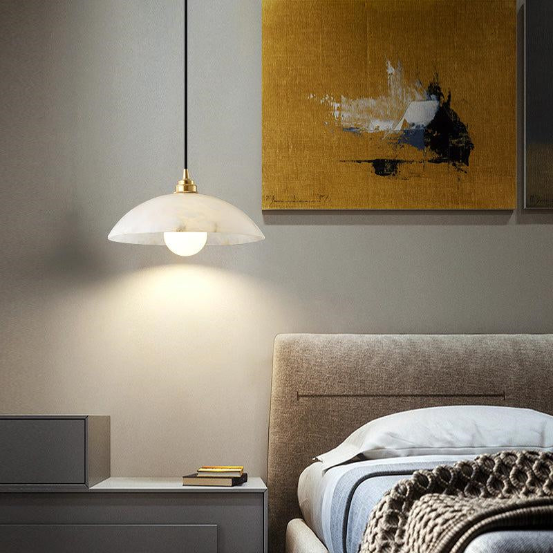 Alabaster Dome Pendant Light