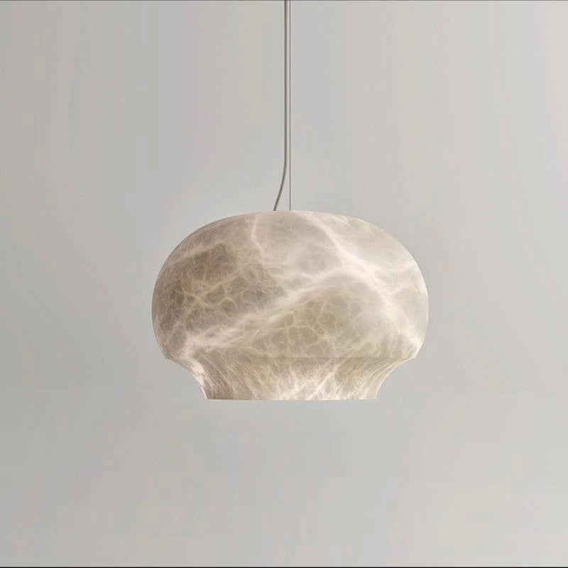 Alabaster Dome Pendant Lighting Fixture
