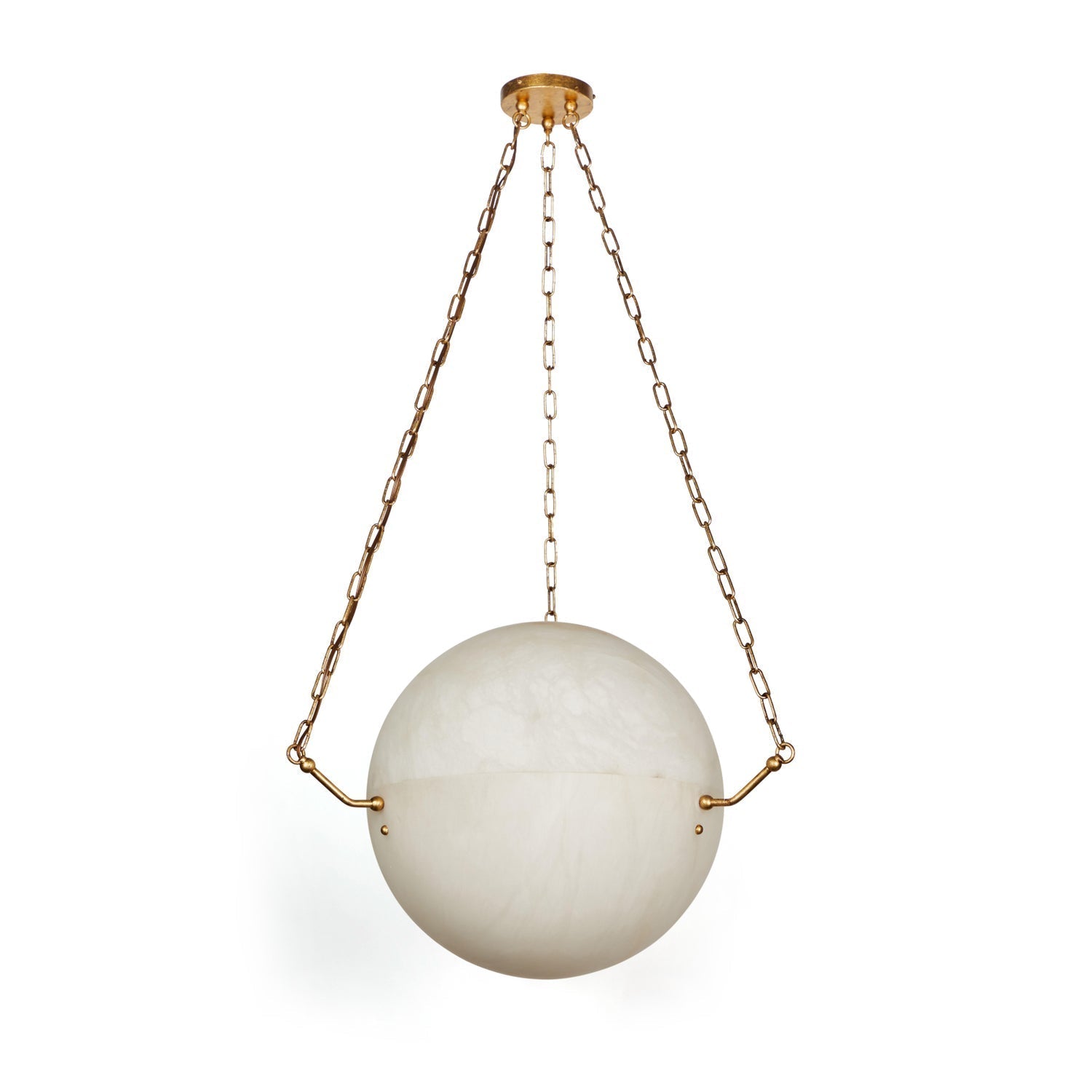 Aria Alabaster Sphere Suspension Lamp, Pendant Kitchen Island Lamp
