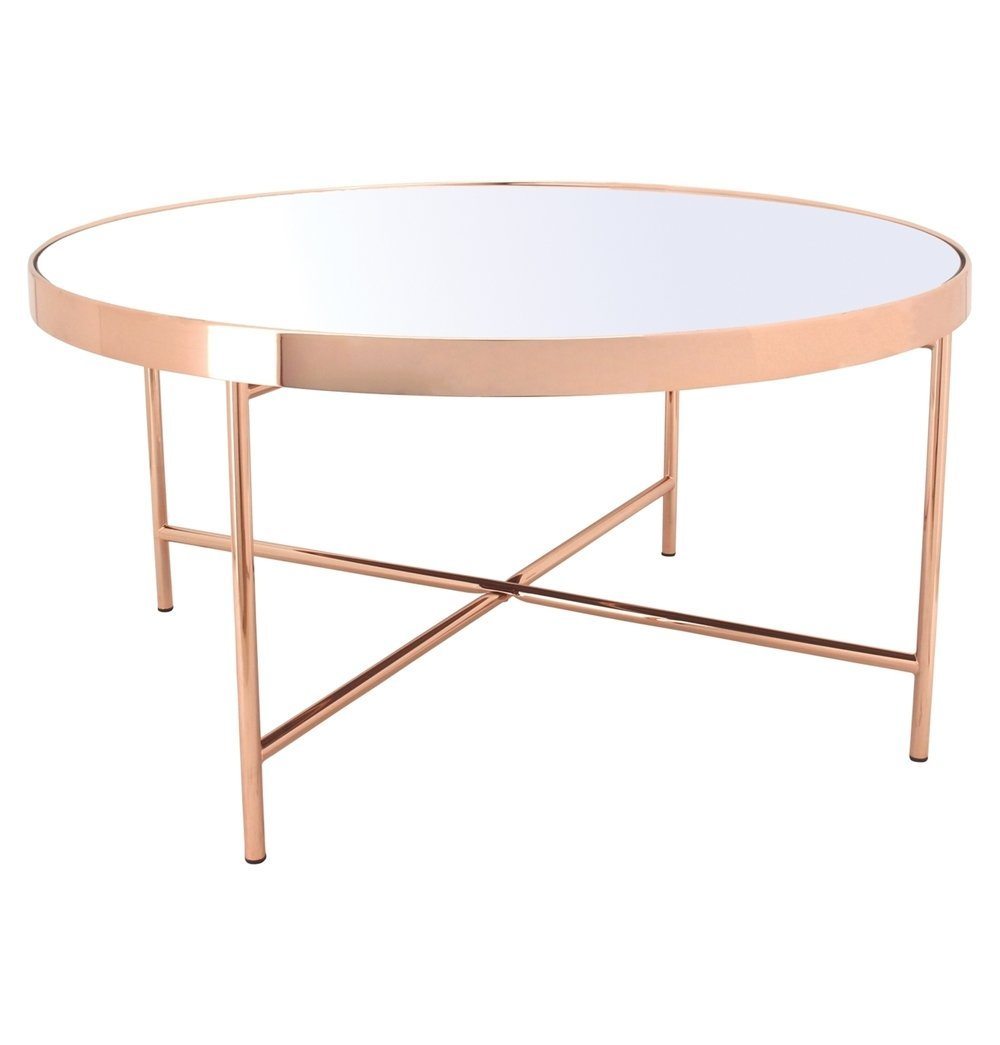 Xander - Mirror Top Round Coffee Table