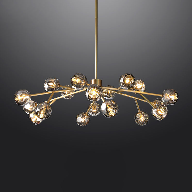 Bille De Crystal Ball Round Chandelier 48"