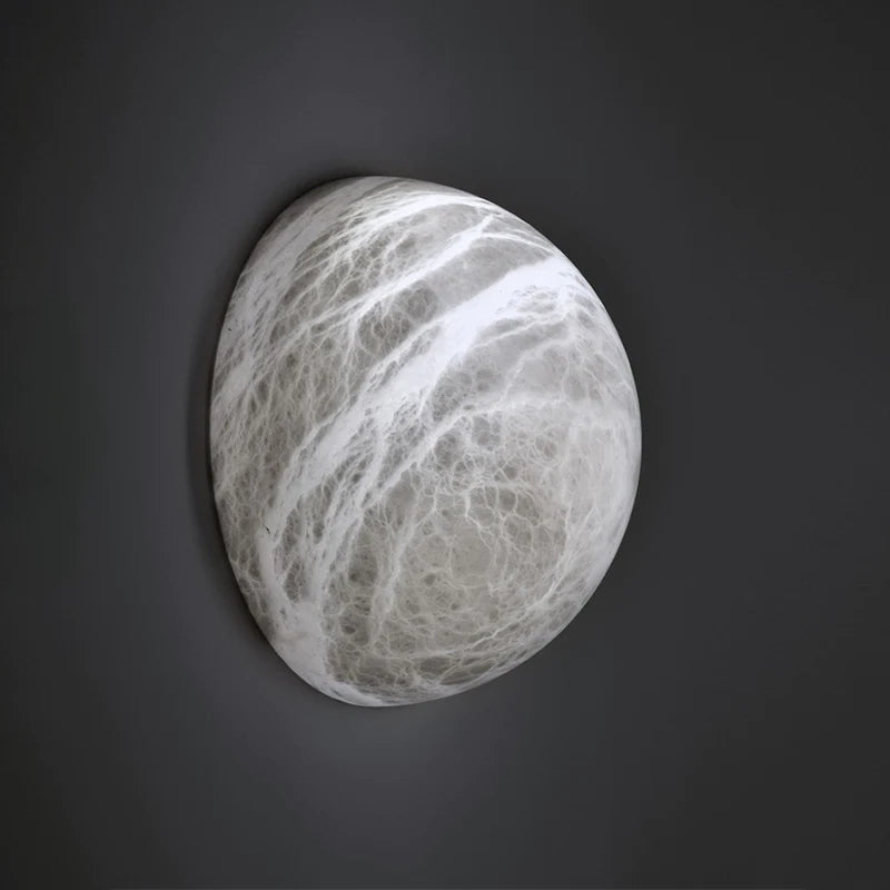 Alabaster Half Moon Wall Sconce