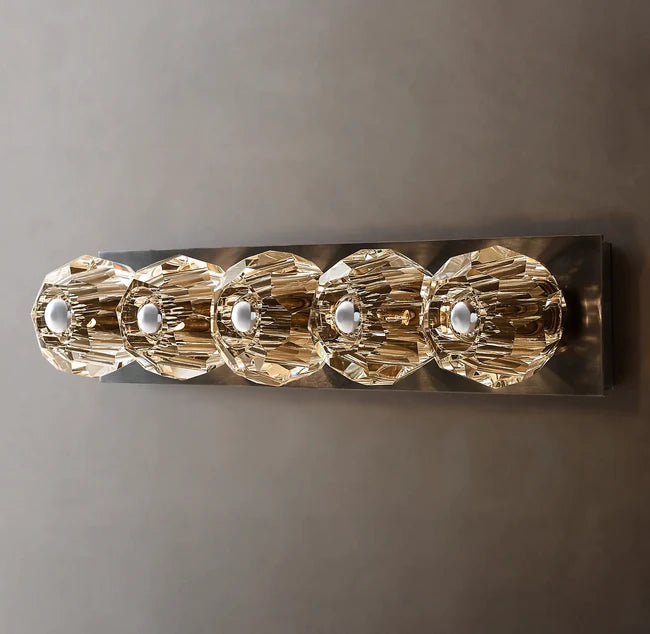 Bellanca Modern Crystal Ball Glass Grand Linear Wall Sconce
