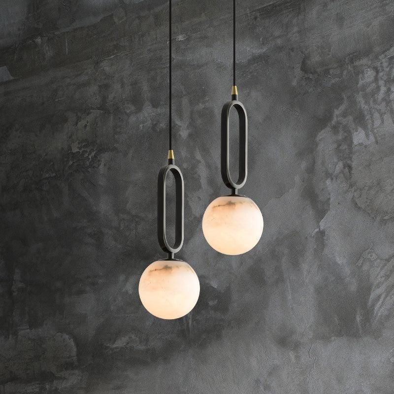 Alabaster Sphere Pendant Light