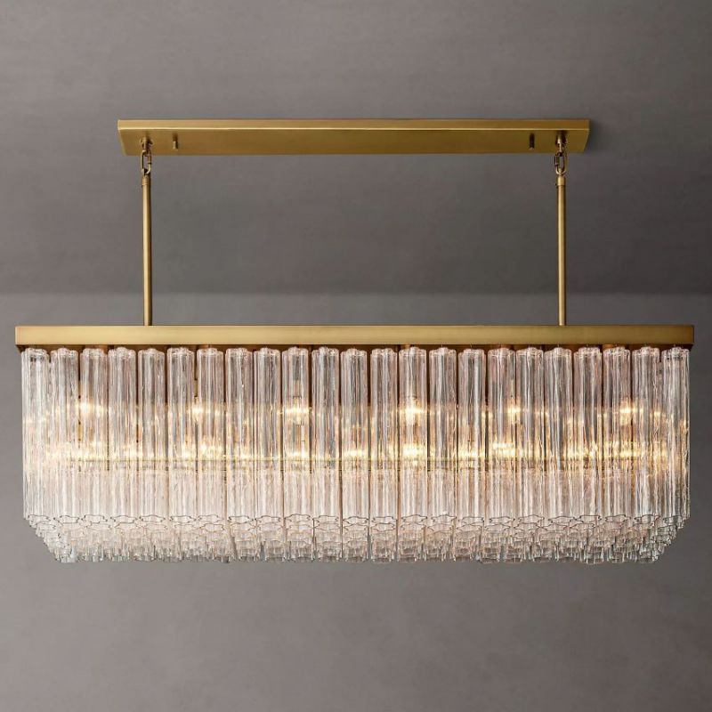 Ancelotti Linear Glass Chandelier 73"