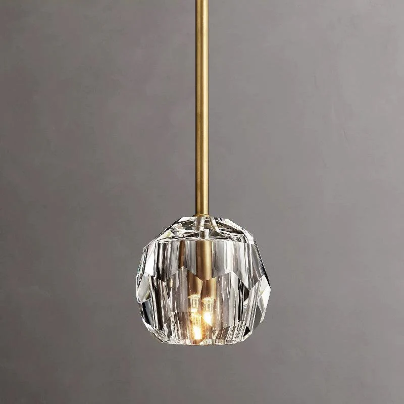 Bille De Clear Crystal Pendant Lighting (Rod)