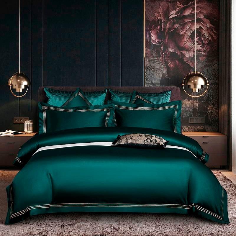 Majestic Green Milan Duvet Cover Set