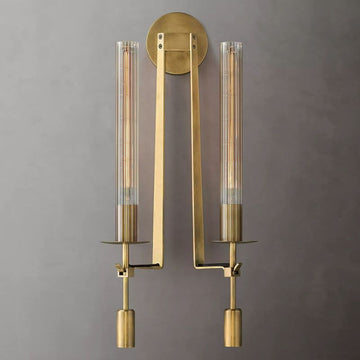 Bonnie Double Wall Sconce, Solid Brass Wall Lamp Fixtures