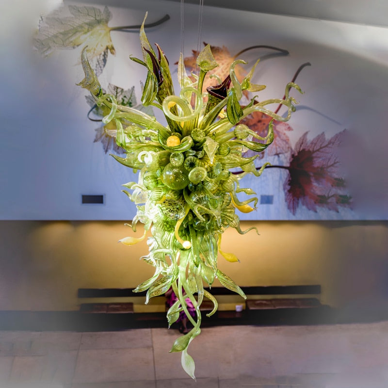 Large Nepenthes Design Handblown Murano Glass Modern Hanging Chandelier Lights