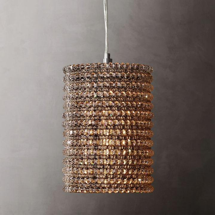Aperture Crystal Pendant 12"H