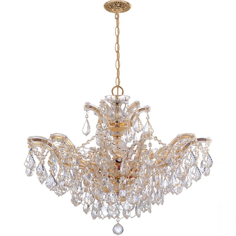 Maria Theresa Crystal Chandelier Lighting Modern Crystal Chandelier Chrome Chandelier (Gold Lamp body Width 68cm H51cm)