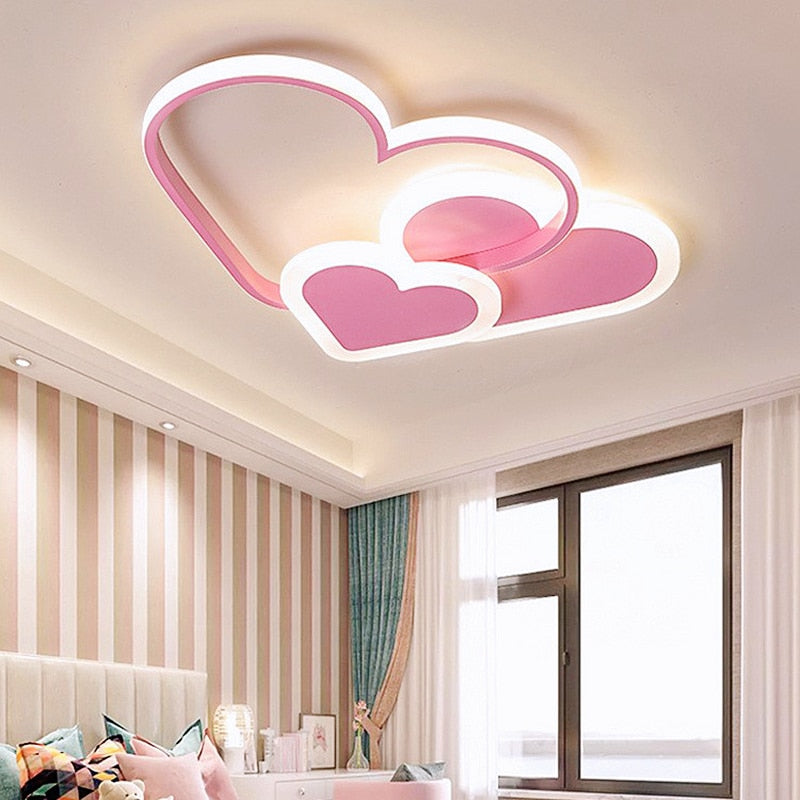 Ceiling Chandelier Heart Shape Girls Room