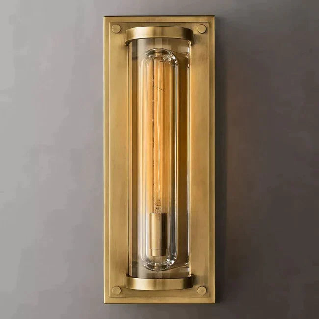 Hasan Modern Glass Grand Round Wall Sconce 20'' H Outdoor