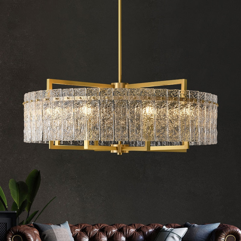 Water Ripple Handmade Glass Chandelier