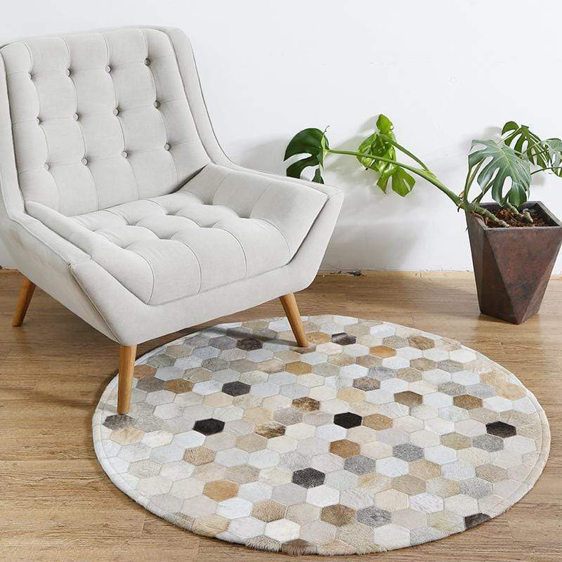 Euclid Element Cowhide Rug