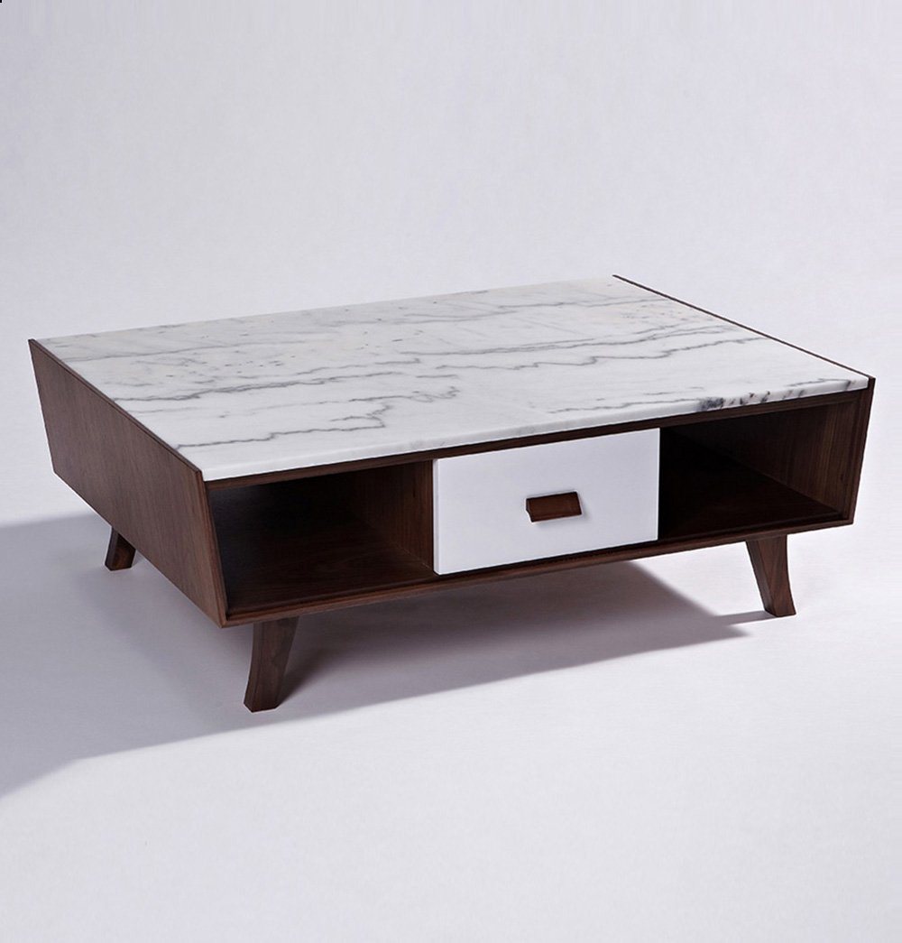 Vera - Wood & Marble Coffee Table