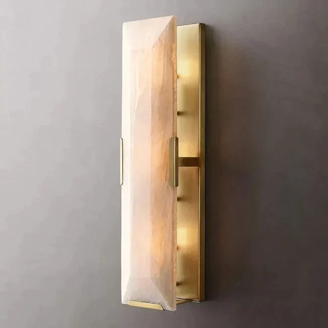 Heson Translucent Modern Calcite Linear Wall Sconce