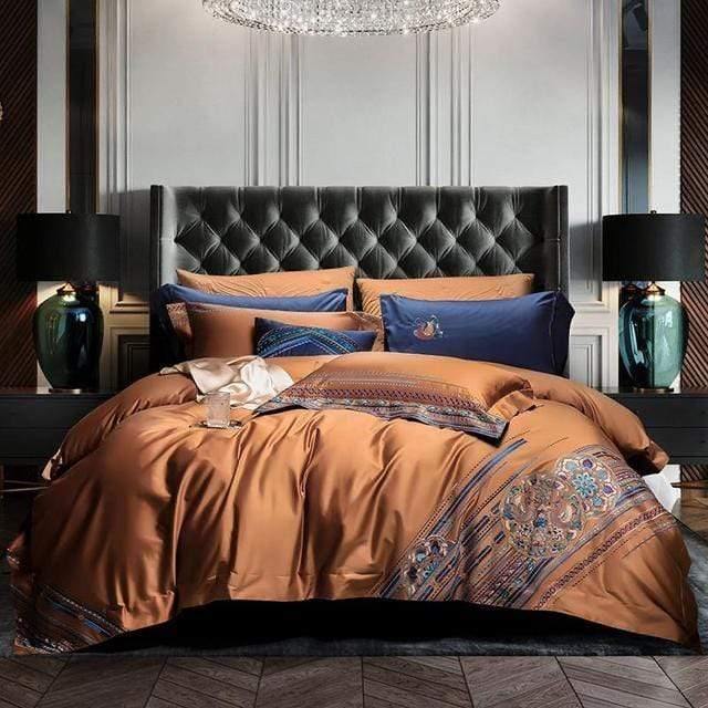 Cleo Rust Duvet Cover Set (Egyptian Cotton)