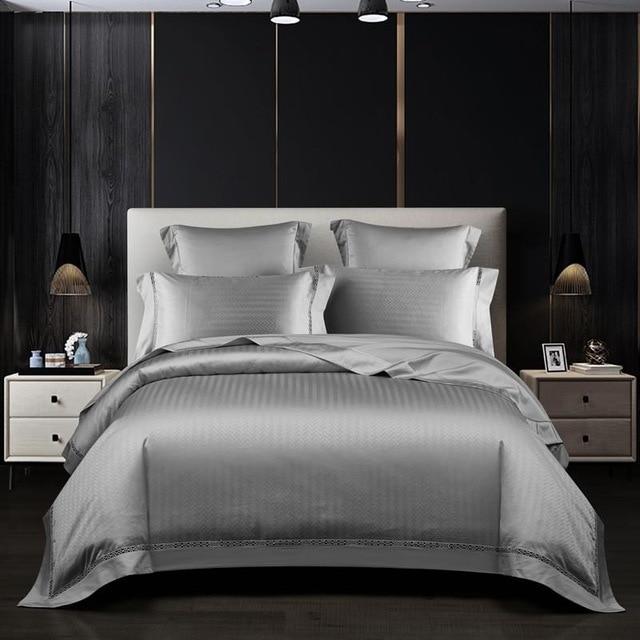 Luxury Smoke Gray Bedding Set