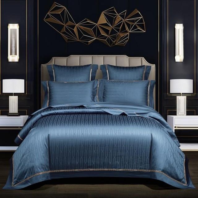 Midnight Blue Egyptian Duvet Set