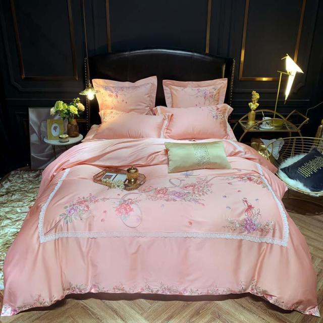 Floral Light Pink Duvet Set