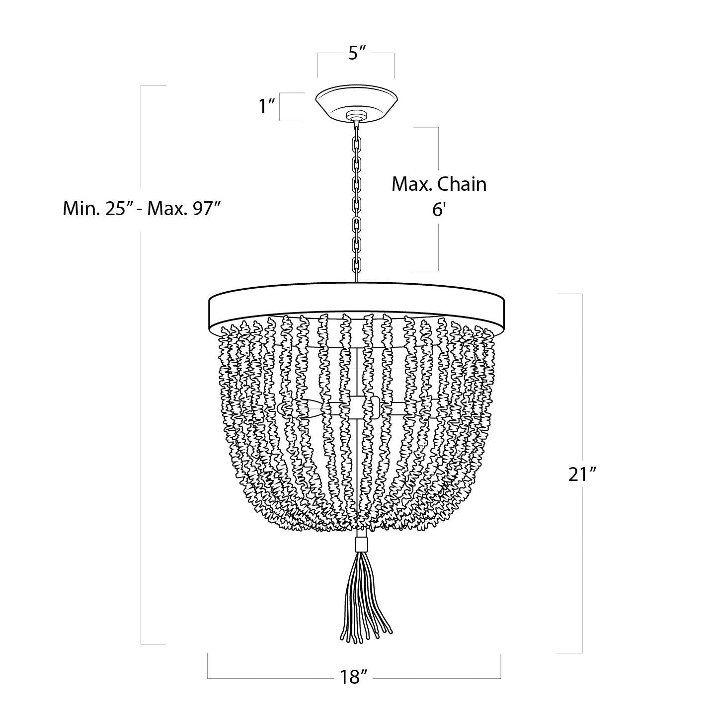 Milos Chandelier (Aqua)