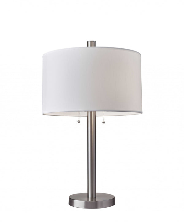 Classic Brushed Steel Metal Table Lamp