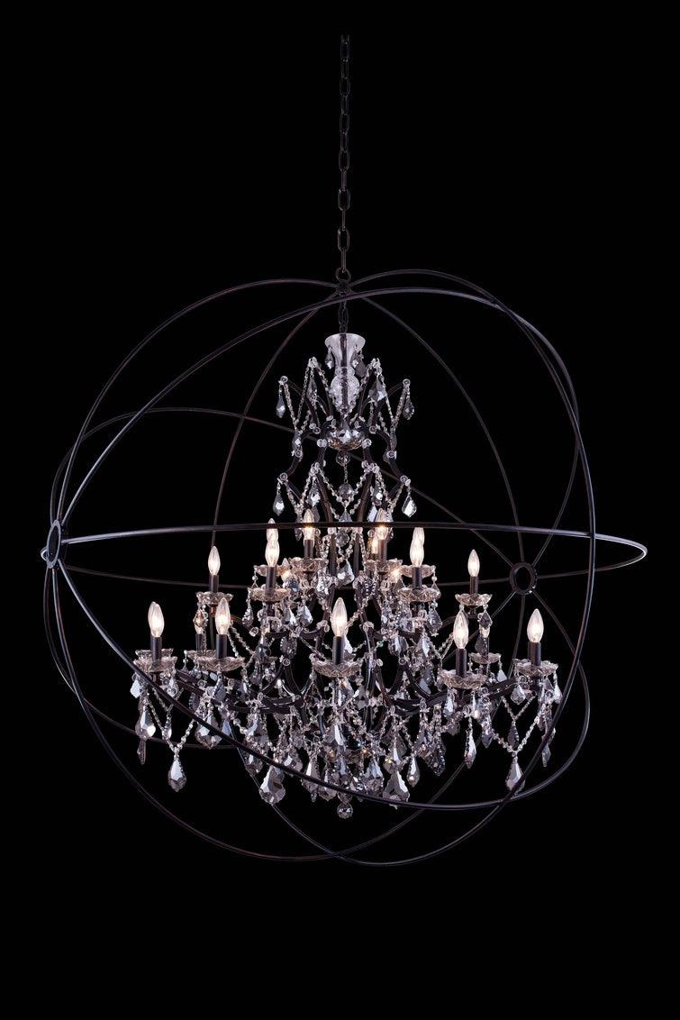 Pendant lamp D:60" H:63" Lt: Dark Bronze Finish