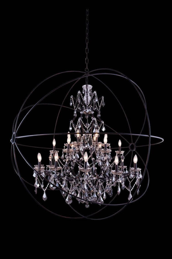 1130 Geneva Collection Pendant lamp D:60" H:63" Lt: Dark Bronze Finish