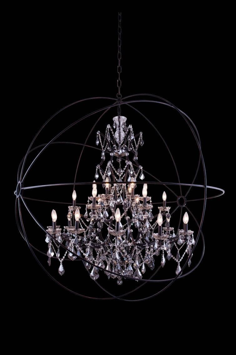 1130 Geneva Collection Pendant lamp D:60" H:63" Lt: Dark Bronze Finish