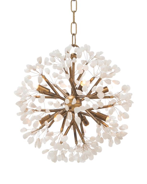 Quartz Crystal Spherical Eight-Light Chandelier