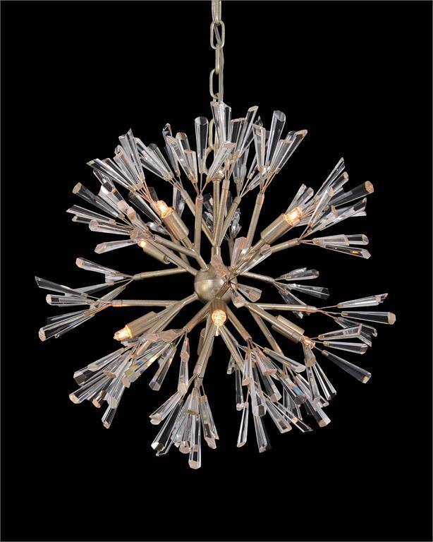 Crystal Wand Branched Eight-Light Pendant Chandelier