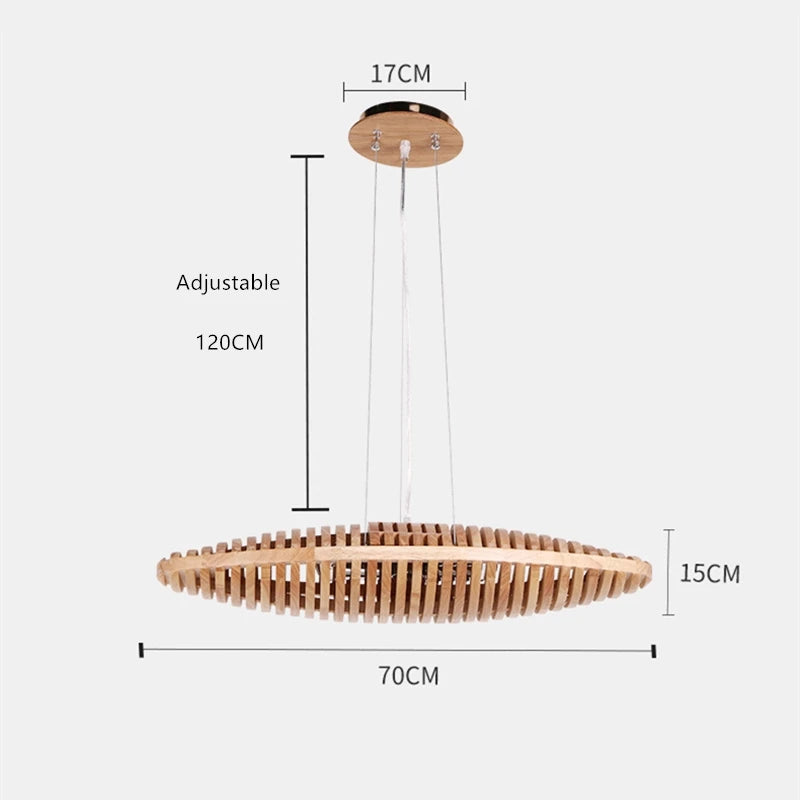2024 New Creative Modeling Solid Wood Ceiling Chandelier For Living