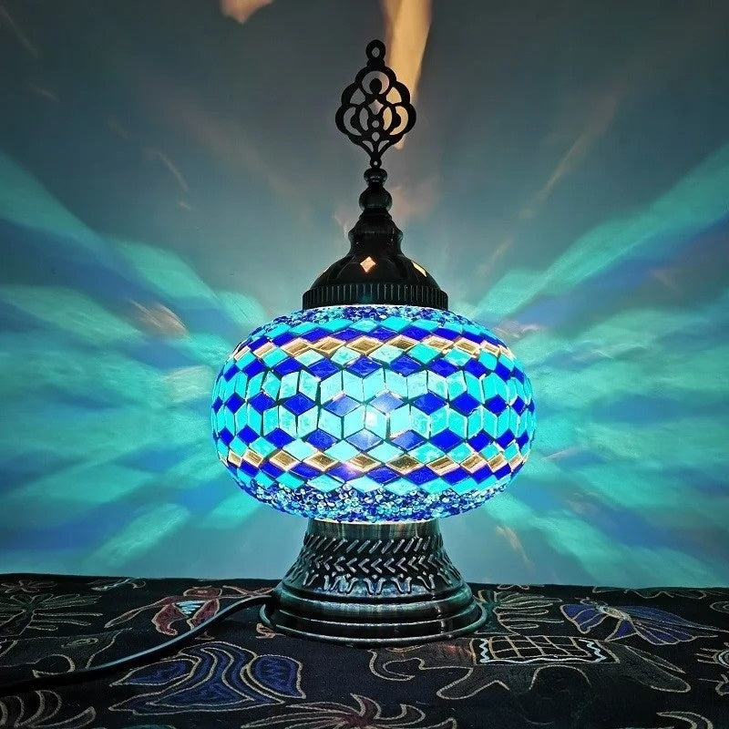 Turkish Led Table Light Bedroom Decoration Abajur Para Quarto Mosaic