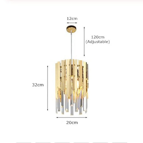 Modern Kitchen Crystal Glass LED Hanging Pendant Lamp Light for