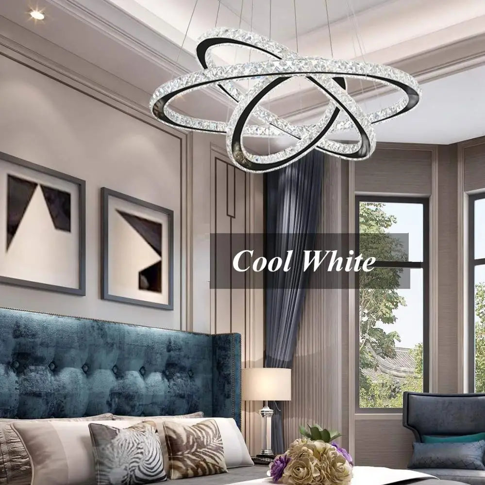 Crystal Modern LED Ceiling Fixtures Dining Room Pendant Lights