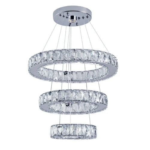 Large Crystal Cool Light 47W LED Lamps Modern Crystal Pendant